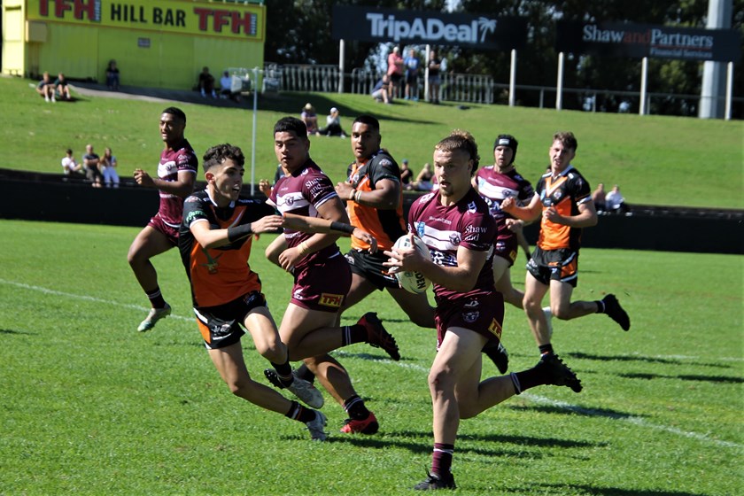 Prolific tryscoring centre Josh Feledy bagged three tries against Balmain at Lottoland today.