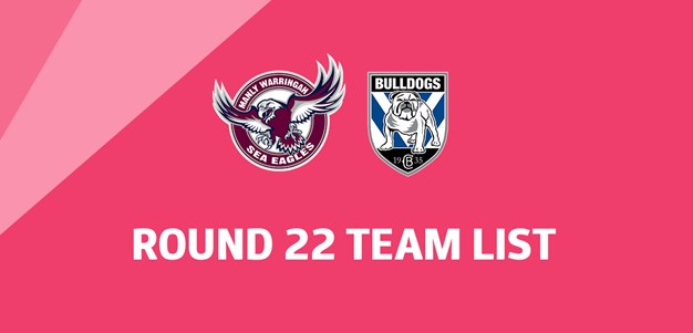 NRL Team List - Round 22