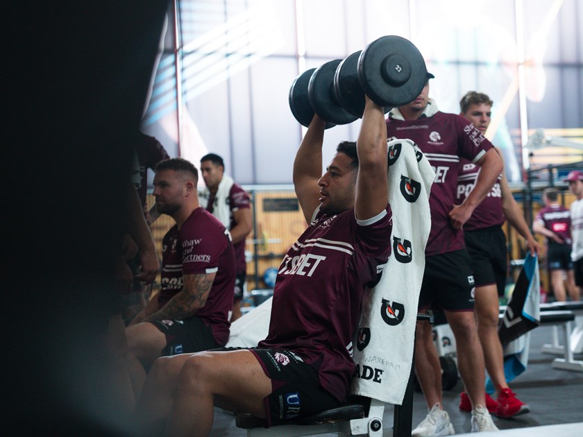 New Blacktown Workers signing Brandon Wakeham trains with the Sea Eagles squad