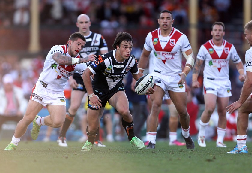 Wests Tigers against St George Illawarra Dragons at the SCG on August 24, 2013.