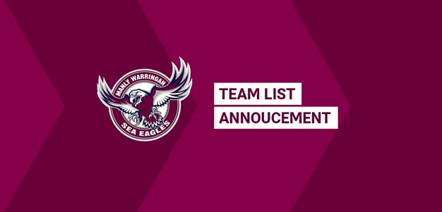 Sea Eagles team to play Tigers