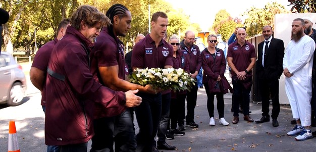 Sea Eagles pay respects at mosque