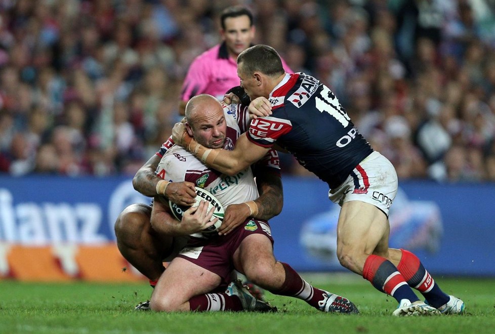 Glenn Stewart: NRL Finals Week 1, Roosters v Manly, Allianz Stadium, Saturday 14th September, 2013. Photo: Copyright Â© Renee McKay/Action Photographics