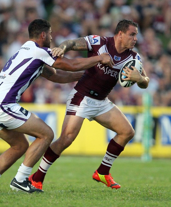 Anthony Watmough : NRL Rugby League - Round 1. Manly-Warringah Sea Eagles V Melbourne Storm at Brookvale Oval Saturday the 8th of March 2014 . Digital Image by Robb Cox nrlphotos.com