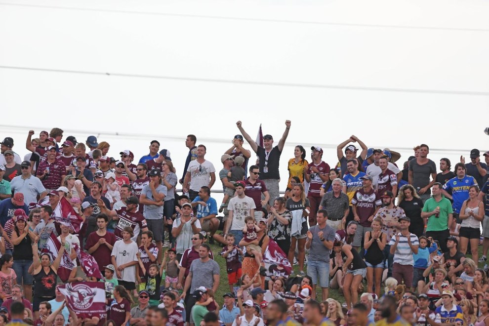 Digital Image by Robb Cox nrlphotos.com :Manly Fans  : NRL Rugby League - Round 3; Manly-Warringah Sea Eagles V Parramatta Eels, Brookvale Oval. Sunday the 23rd of March 2014.