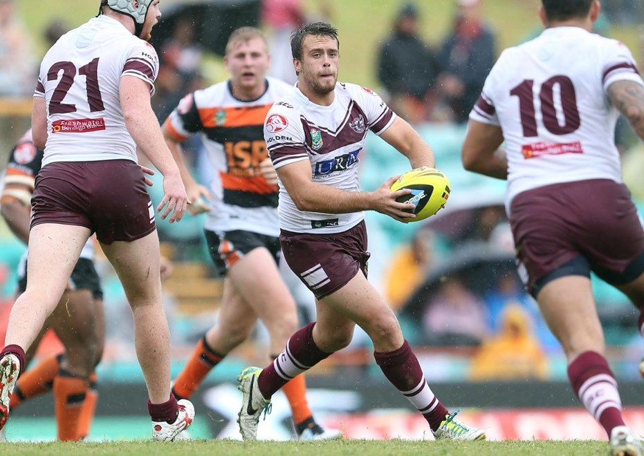 Digital Image by Robb Cox Â©nrlphotos.com:  :NYC Rugby League - Round 5; Wests Tigers Vs Manly Warringah Sea Eagles at Leichhardt Oval, Sunday the 6th of April 2014.