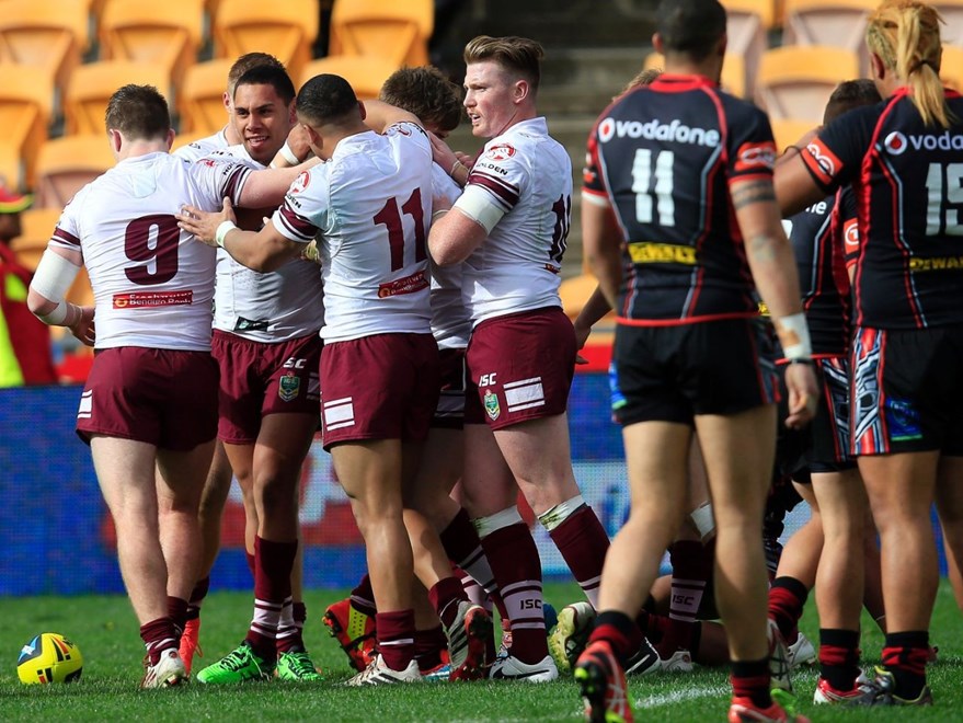 :           NYC Holden Cup Rugby League, Round 20, NZ Warriors v Manly Sea Eagles at Mt Smart, Sunday July 27th 2014. Digital image by Shane Wenzlick, copyright nrlphotos.com