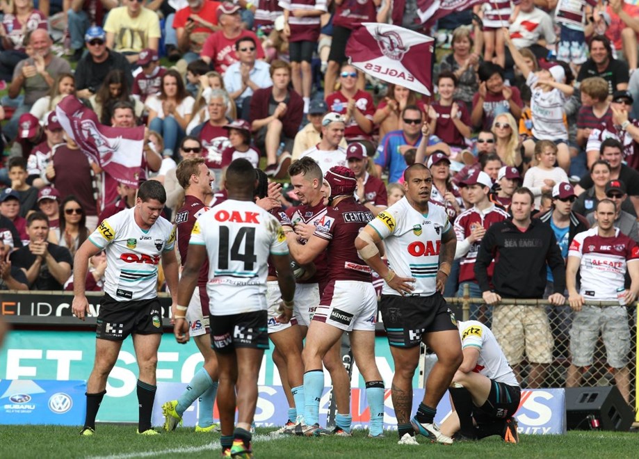  : NRL Rugby League - Round 26 - Manly v Penrith at Brookvale oval. Sunday the 8th of September 2013. Digital Image by Grant Trouville Â© nrlphotos.com