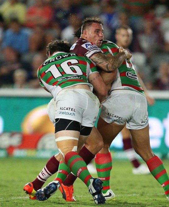 Digital Image by Robb Cox Â© nrlphotos.com : Anthony Watmough : NRL Rugby League - Round 2 - Manly Warringah Sea Eagles V South Sydney Rabbitohs at Central Coast Stadium, Friday the 14th of March 2014.