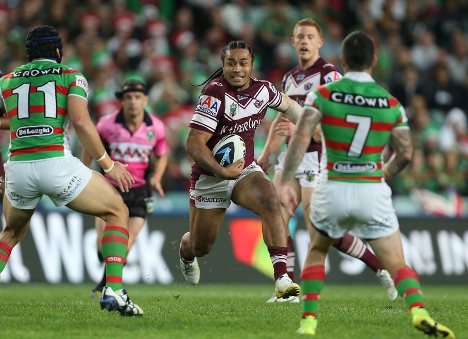 Digital Image by Robb Cox Â©nrlphotos.com: Steve Matai :NRL Rugby League - Second Qualifying Final, Manly V Souths at Allianz Stadium, Friday September 12th 2014.