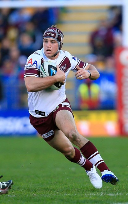 Manly's Jamie Buhrer in action:           NRL Rugby League, Round 20, NZ Warriors v Manly Sea Eagles at Mt Smart, Sunday July 27th 2014. Digital image by Shane Wenzlick, copyright nrlphotos.com