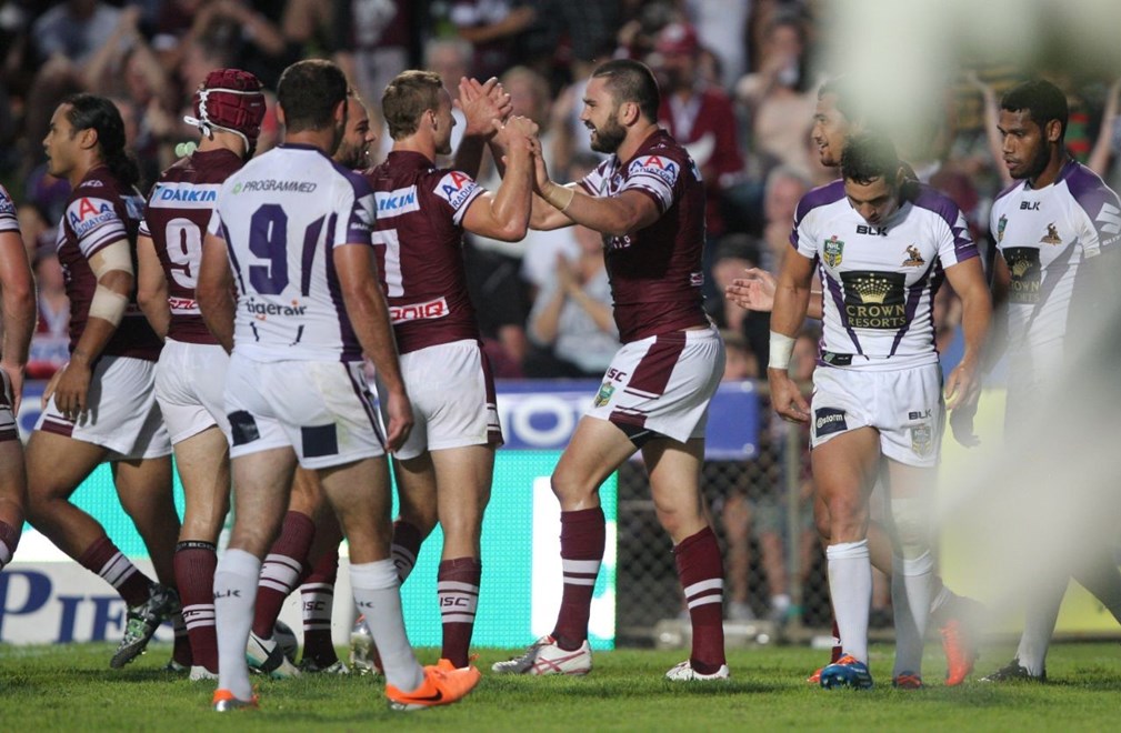  : NRL Rugby League - Round 1. Manly-Warringah Sea Eagles V Melbourne Storm at Brookvale Oval Saturday the 8th of March 2014 . Digital Image by Robb Cox nrlphotos.com