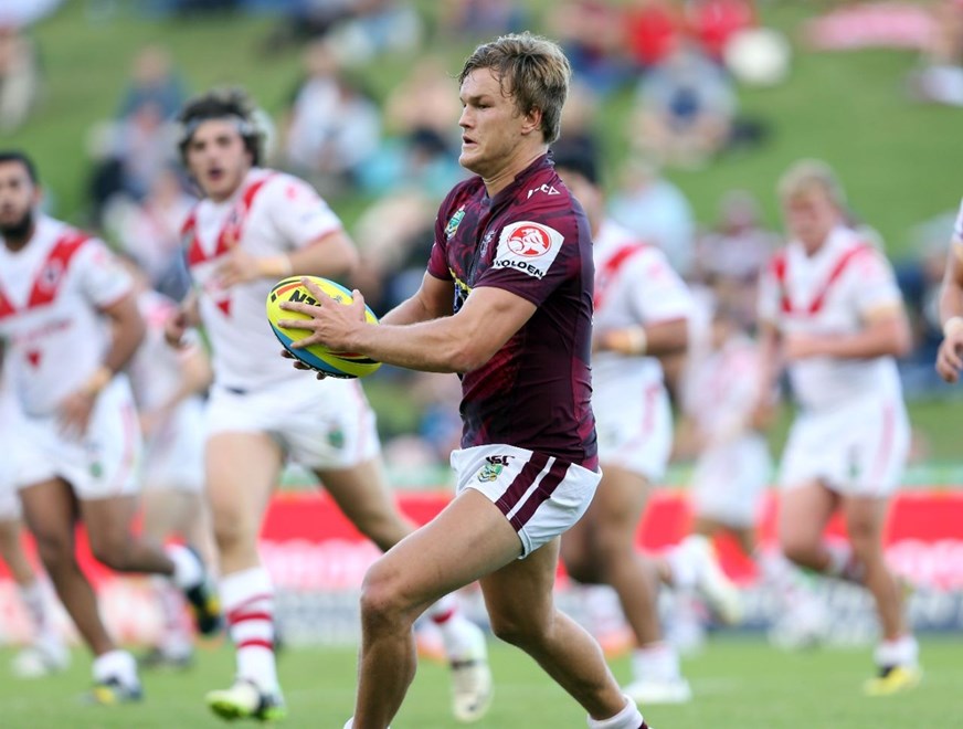 Liam Knight : Digital Image by Robb Cox Â©nrlphotos.com: :NYC Rugby League - Dragons V Sea Eagles at WIN Stadium, Wollongong. Saturday March 28th 2015.