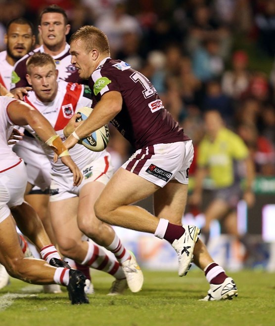 Jake Trbojevic : Digital Image by Robb Cox Â©nrlphotos.com: :NRL Rugby League - Dragons V Sea Eagles at WIN Stadium, Wollongong. Saturday March 28th 2015.