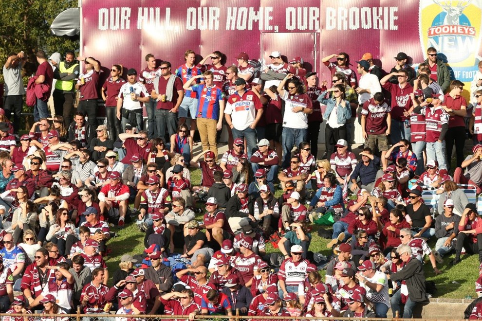 Digital Image by Anthony Johnson copyright Â© nrlphotos.com:  Manly Fans : 2015 NRL Round 9 - Manly Warringah Sea Eagles vs Newcastle Knights at Brookvale Oval, Sunday May 10th 2015