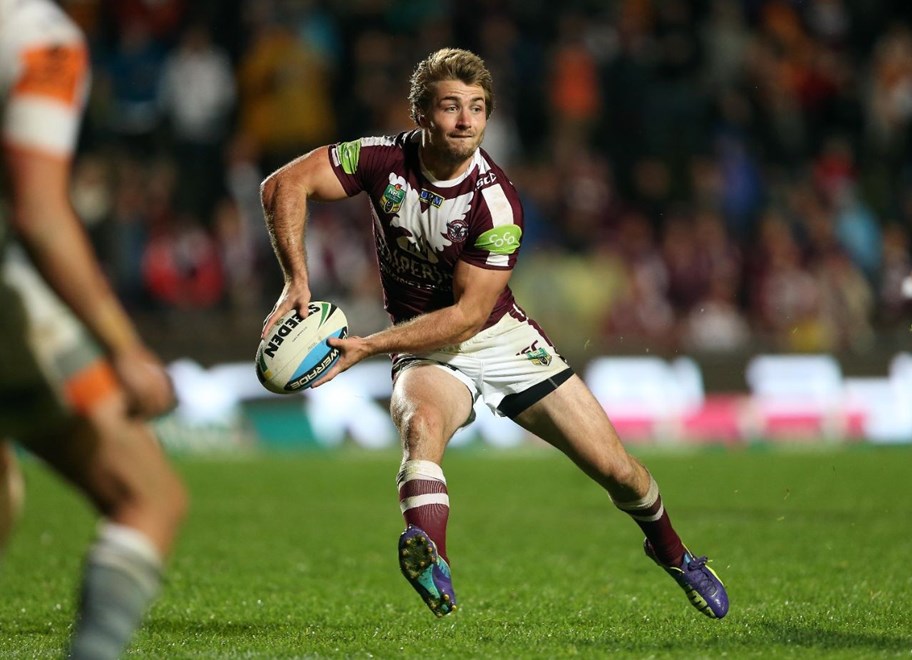 Kieran Foran : Digital Image by Robb Cox Â©nrlphotos.com:  :NRL Rugby League - Manly-Warringah Sea Eagles Vs Wests Tigers, at Brookvale Oval, Friday June 19th 2015.