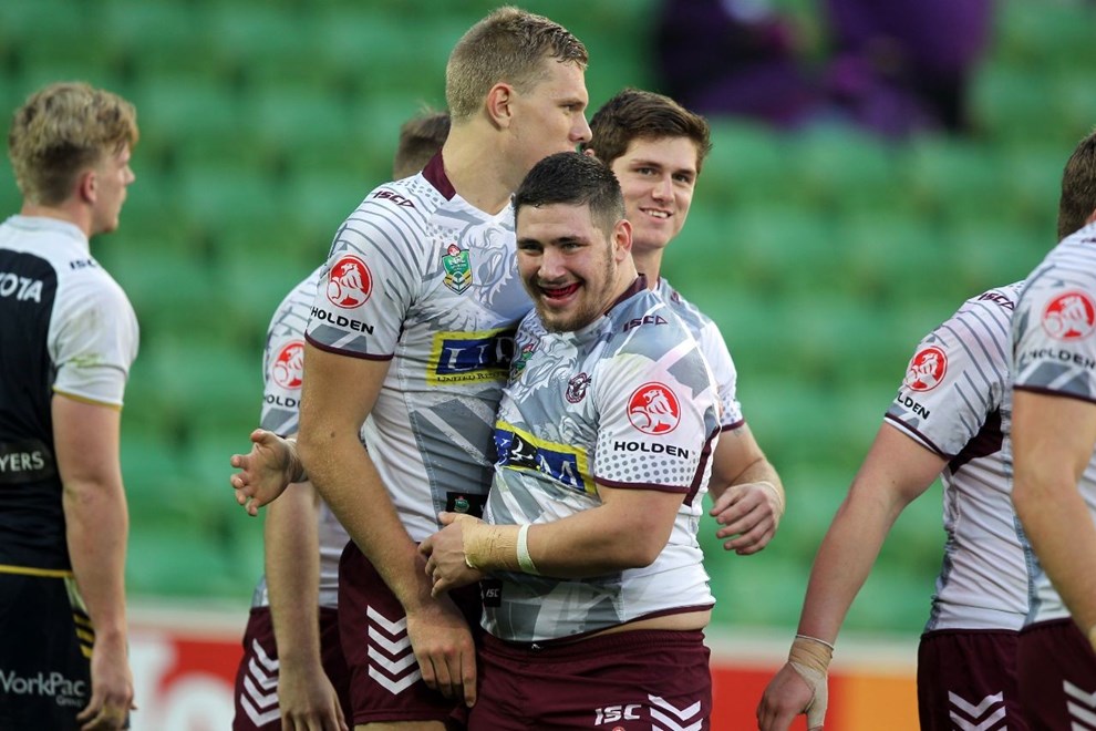 Digital Image by Ian Knight © nrlphotos.com: NYC, Rugby League, Preliminary Final, Manly Sea Eagles v North Queensland Cowboys @ AAMI Park, Melbourne, VIC, Saturday September 26th, 2015. 