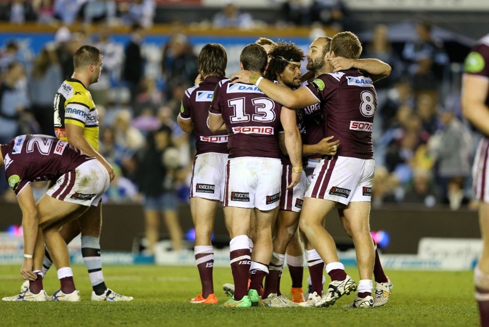 Manly Sheds  :Digital Image Grant Trouville Â© NRLphotos  : NRL Rugby League - Round 26 Cronulla Sharks v Manly Sea Eagles at Remondis Stadium Cronulla, Sunday the 6th of September  2015 Fathers Day.