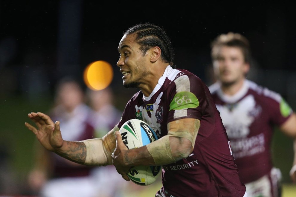 Steve Matai  : Digital Image by Robb Cox Â©nrlphotos.com:  :NRL Rugby League - Manly-Warringah Sea Eagles Vs Wests Tigers, at Brookvale Oval, Friday June 19th 2015.