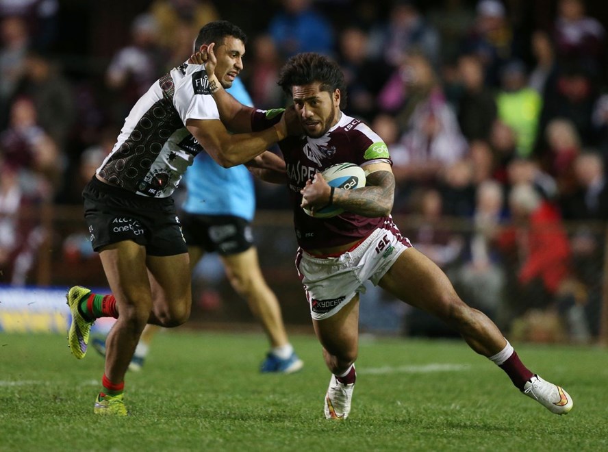Digital Image by Anthony Johnson copyright Â© nrlphotos.com:  Jorge Taufua : 2015 NRL Round 22 -   Manly Sea Eagles vs South Sydney Rabbitohs at Brookvale Oval Friday August 7th 2015