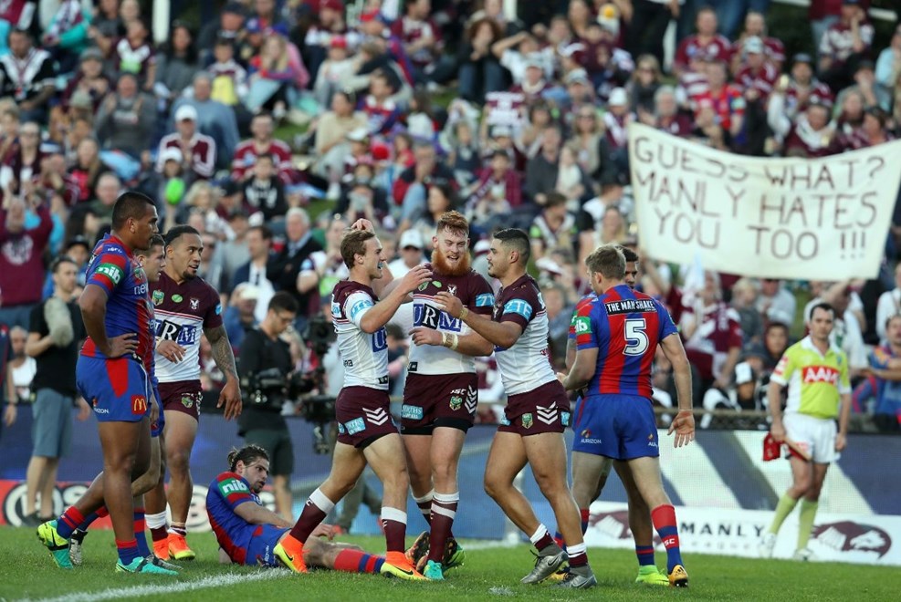 Competition - NRL Premiership.Date  -   July 31st 2016.Teams - Manly Sea Eagles v Newcastle Knights.at - Brookvale Oval, SydneyPic Grant Trouville @ NRL Photos.