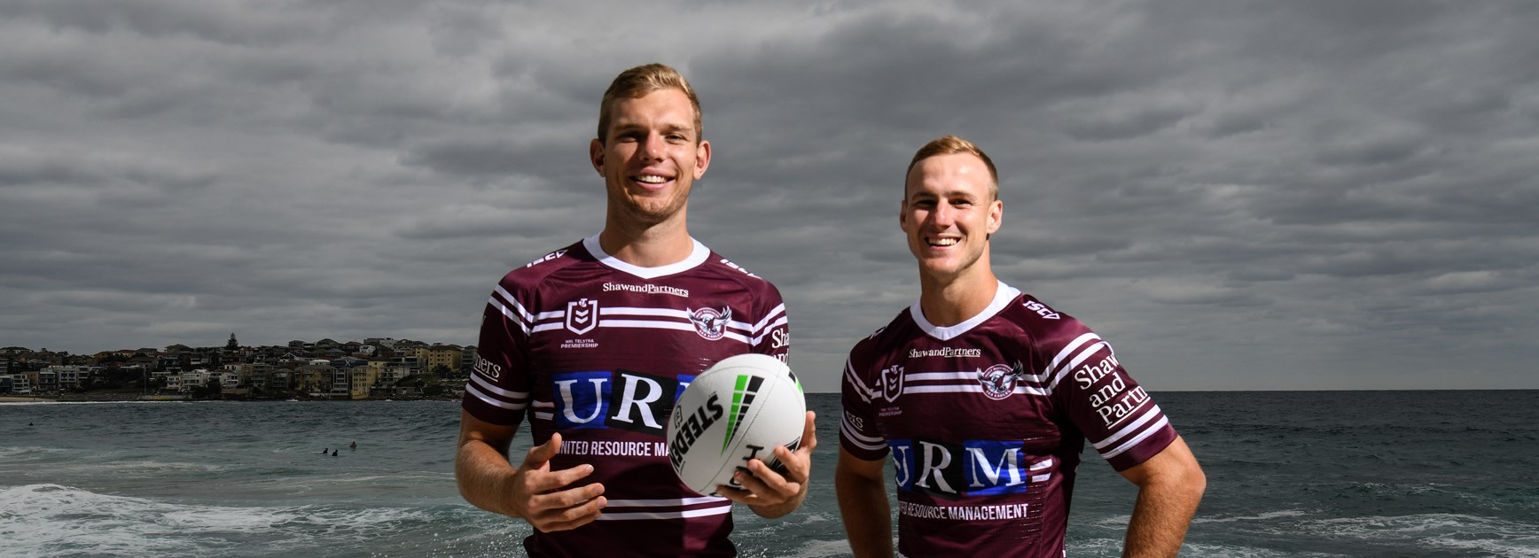 Tom Trbojevic and Daly Cherry-Evans at the NRL Season Launch.