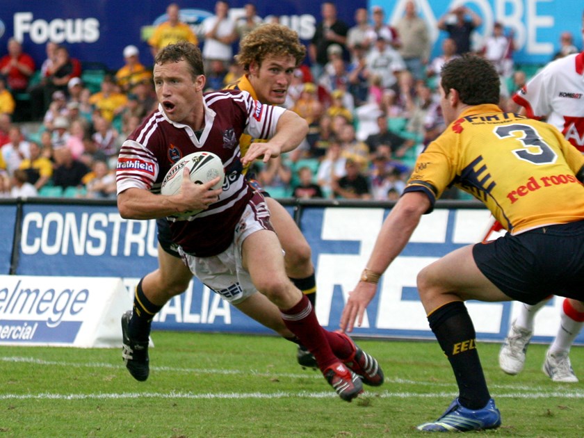 Half-back Matt Orford takes on the Eels at the SCG in 2006.