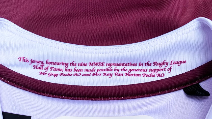 The inside collar of the jersey