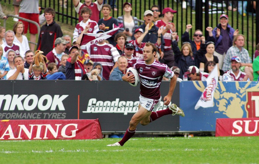 The 'Prince of Brookvale'...Brett Stewart holds the record for Most tries for Manly Warringah Sea Eagles