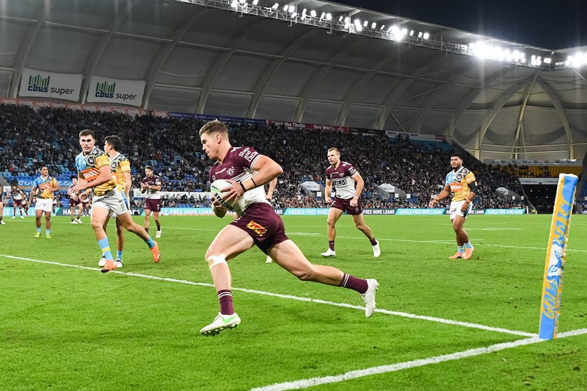 Four for Gaz....Reuben Garrick had a memorable night out against the Titans in 2021.