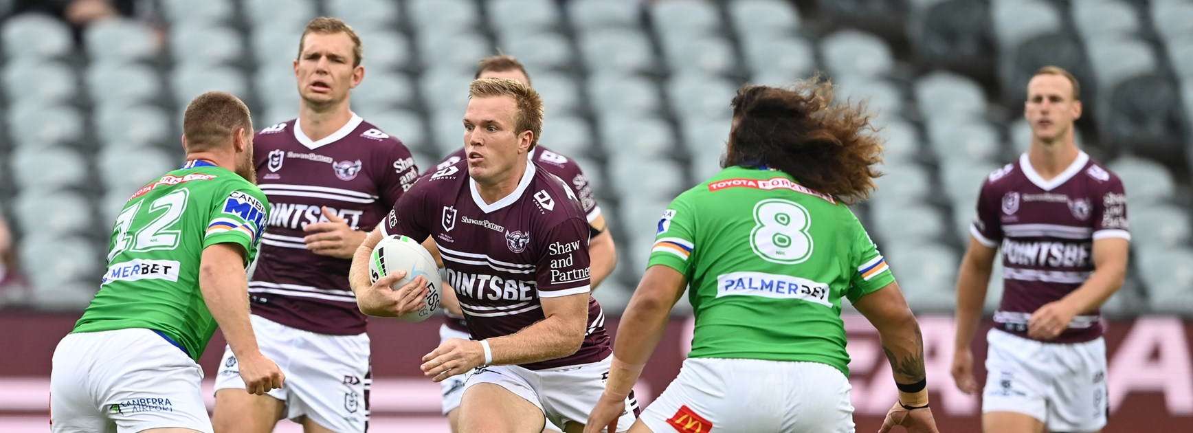 Sea Eagles lose 18-16 to Raiders in NRL trial