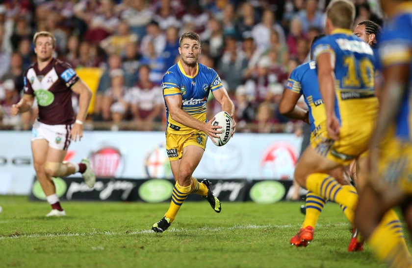 Flashback...Kieran Foran led the Eels to victory in his only appearance at Brookvale against Manly in 2016.