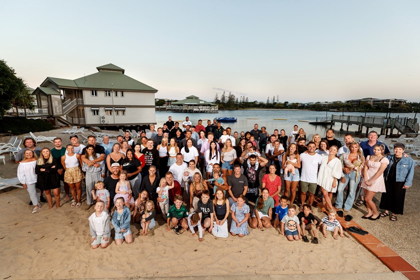 Stronger Together....Sea Eagles players and officials with their families on the Sunshine Coast
