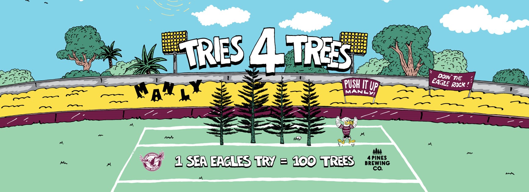 4 Pines Brewing Co. announces ‘Tries 4 Trees’ Initiative with Manly this NRL season