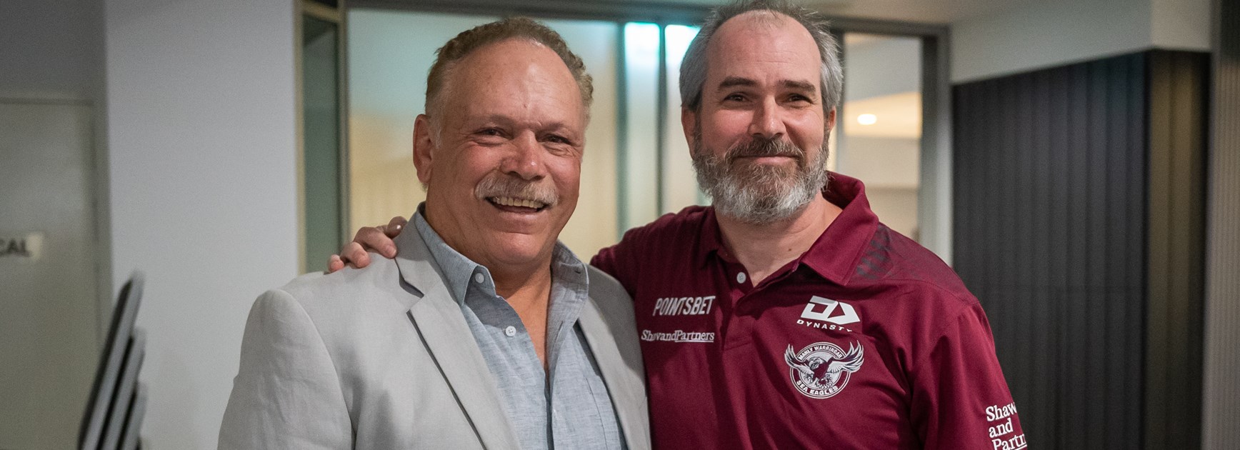 Well deserved...Cliff Lyons presented Alex Ross with his MWRLFC Life Membership