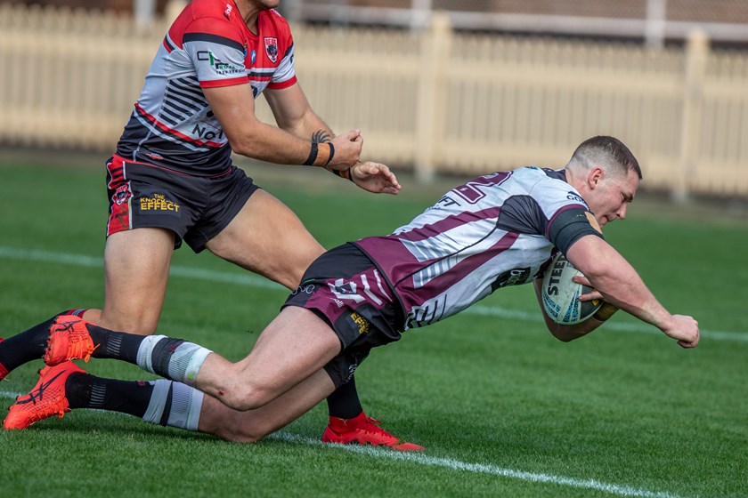 Fine game....Josh Stuckey goes over for his try