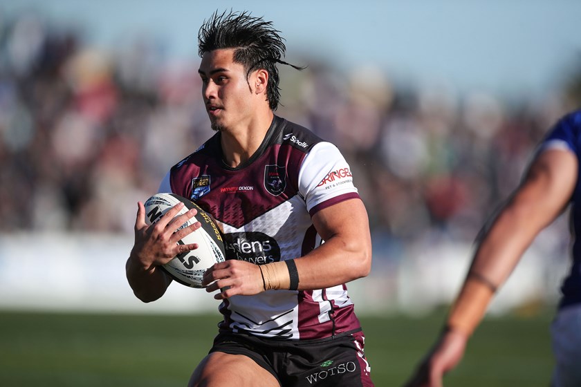 Fine game...Kaeo Weekes finds open space against the Jets.