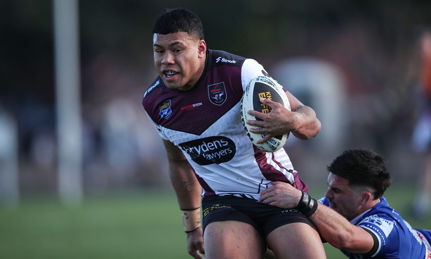 Powerful...Raymond Tuaimalo Vaega scored two tries in the win over the Jets.