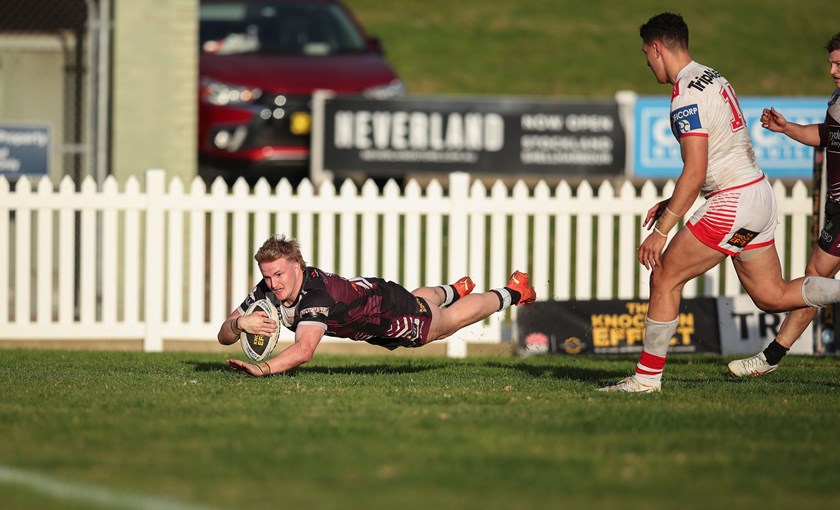 Ryan Garner scored two tries in the win over the Dragons in Shellharbour.