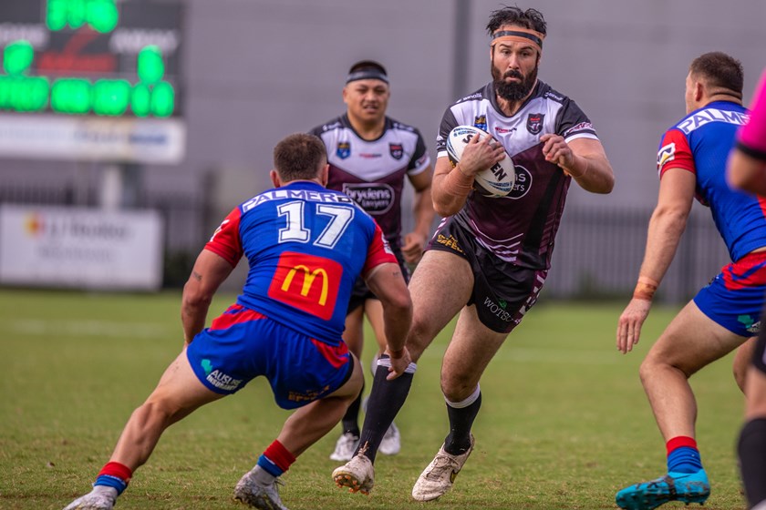 Aaron Woods in his debut game for Blacktown Workers against the Knights