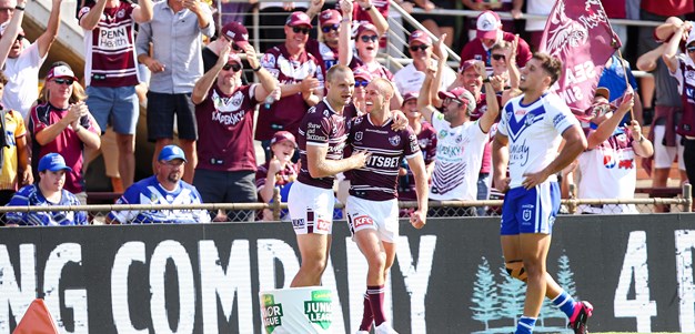 DCE Hat-Trick Helps Seibold’s Sea Eagles Sink the Bulldogs