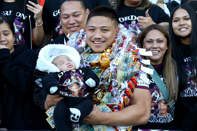 Special times...Gordon Chan Kum Tong shares the moment with son, Gemel, and his parents, Jonathon, and Fay