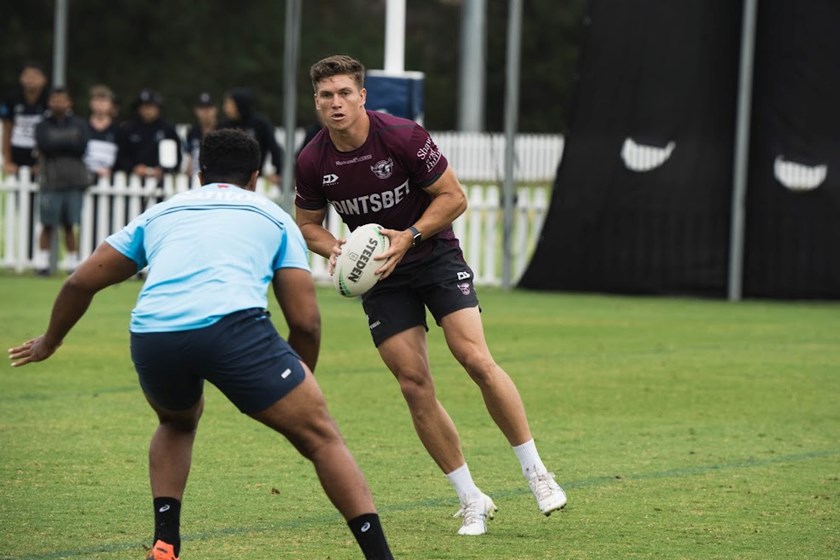 Reuben Garrick looks to create a play against the Waratahs