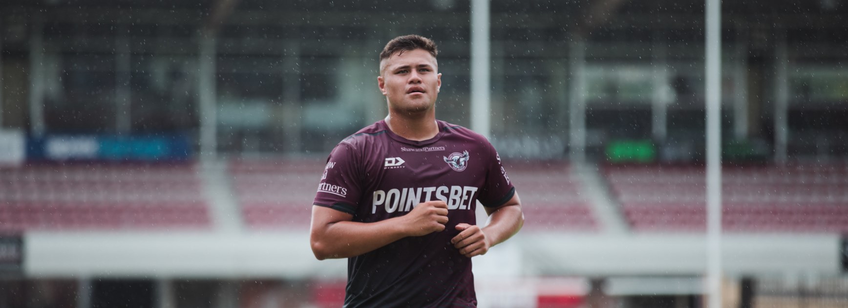 Josh Schuster right at home in the Manly  'six' jersey