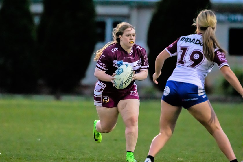 Trip from Townsville...Grace McFillin was one of the Manly junior development squad and Tarsha Gale Cup triallists at Narrabeen last Wednesday.