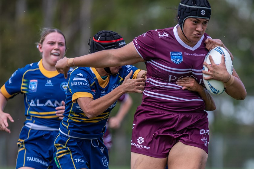 Wrecking ball...Tafao Asaua had a great year for Manly in the Tarsha Gale Cup