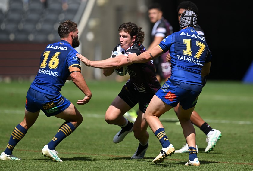 Forward Ben Condon takes on the Eels defence