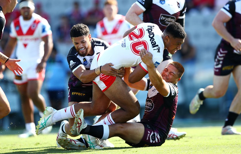 There was plenty of tackling practice for Blacktown Workers in their loss to the Dragons