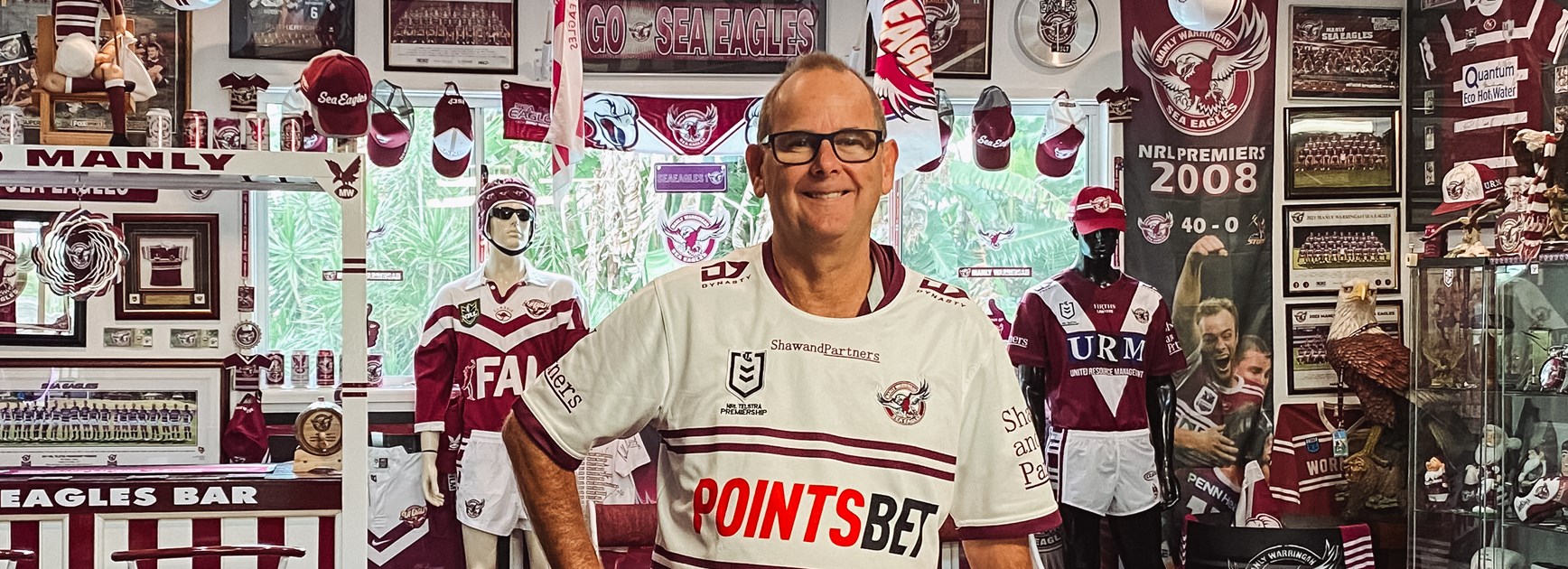 Ultimate Collection...David Eagle Rutherford inside his beloved Manly Man Cave