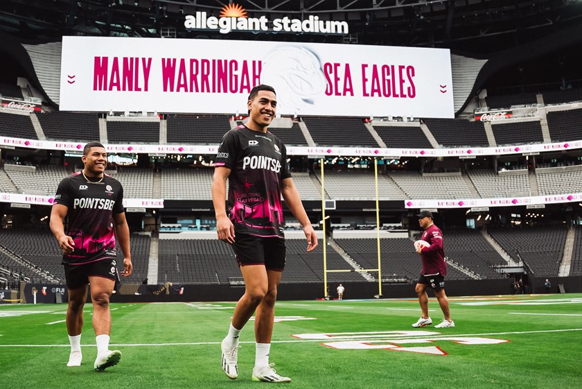 Viva Las Vegas....Lehi Hopoate takes in Allegiant Stadium in March